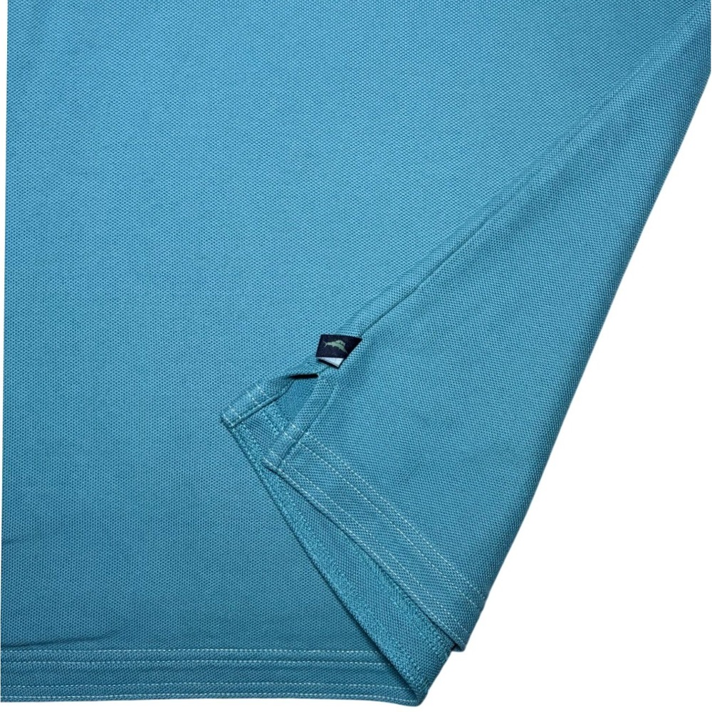 Tommy Bahama Polo Shirt Teal Blue Short Sleeve Supima Blend Mens XL - Picture 4 of 10